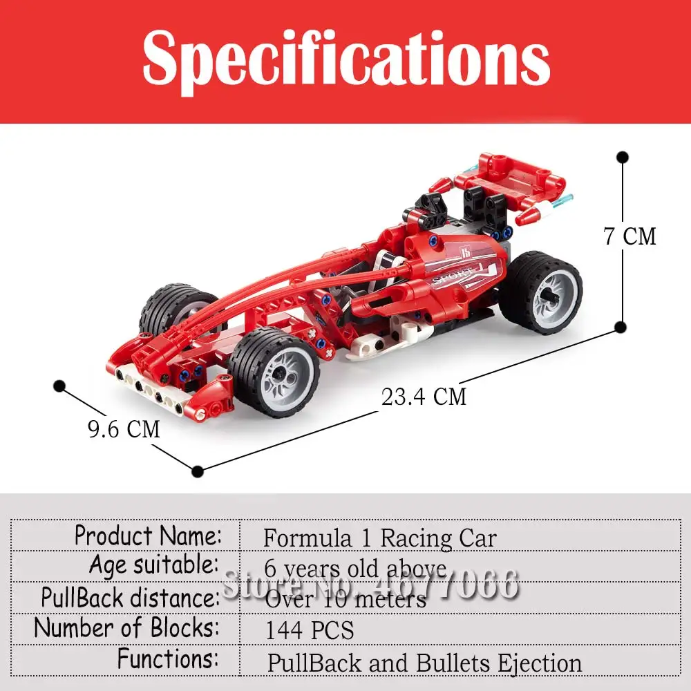 model building blocks technic F1 Formula 1 Racing car kits bricks toys for children | Игрушки и хобби