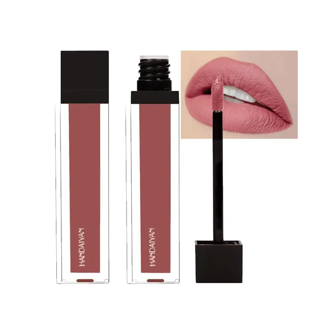 Gloss use Matte Lip Professional Cosmetic Shimmer home Long-lasting Makeup Liquid 12 Colors Lipstick | Красота и здоровье