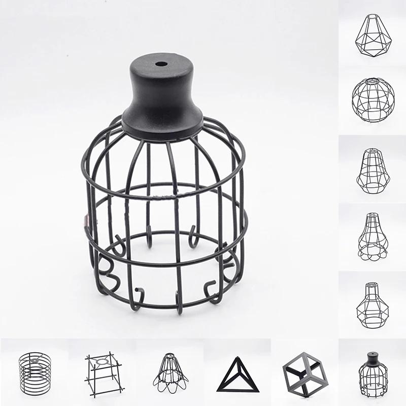 Винтажный подвесной светильник защитная проволочная клетка Потолочный абажур |