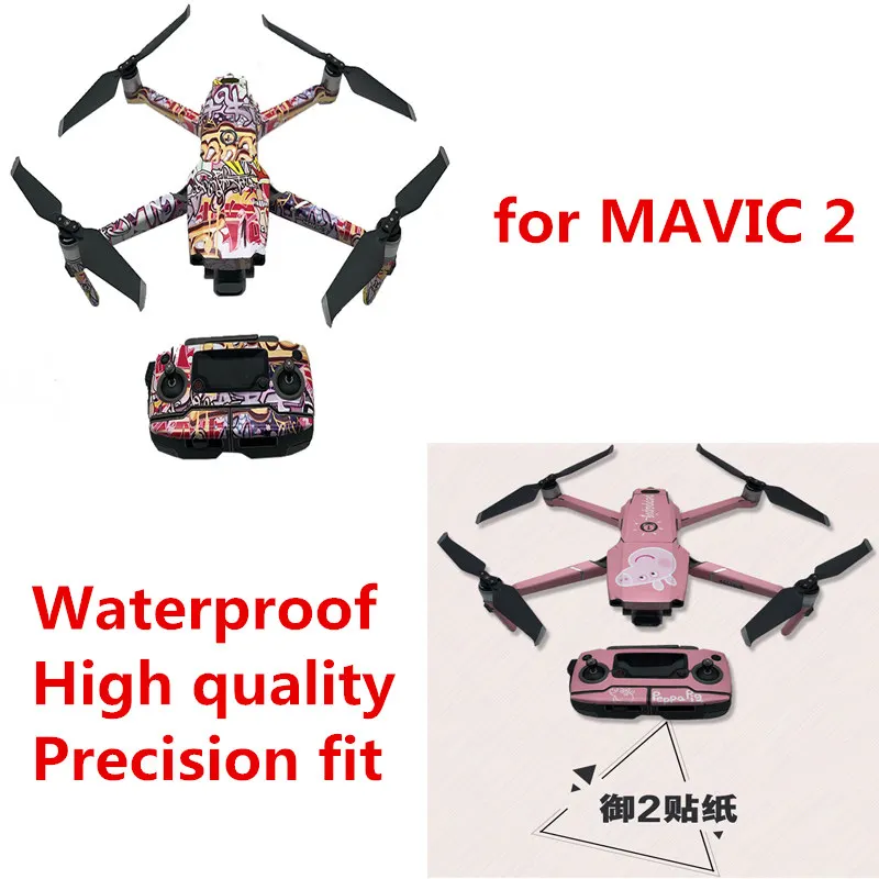 Водостойкий наклейка на корпус для DJI Mavic 2 Pro и Zoom Drone body + пульт дистанционного
