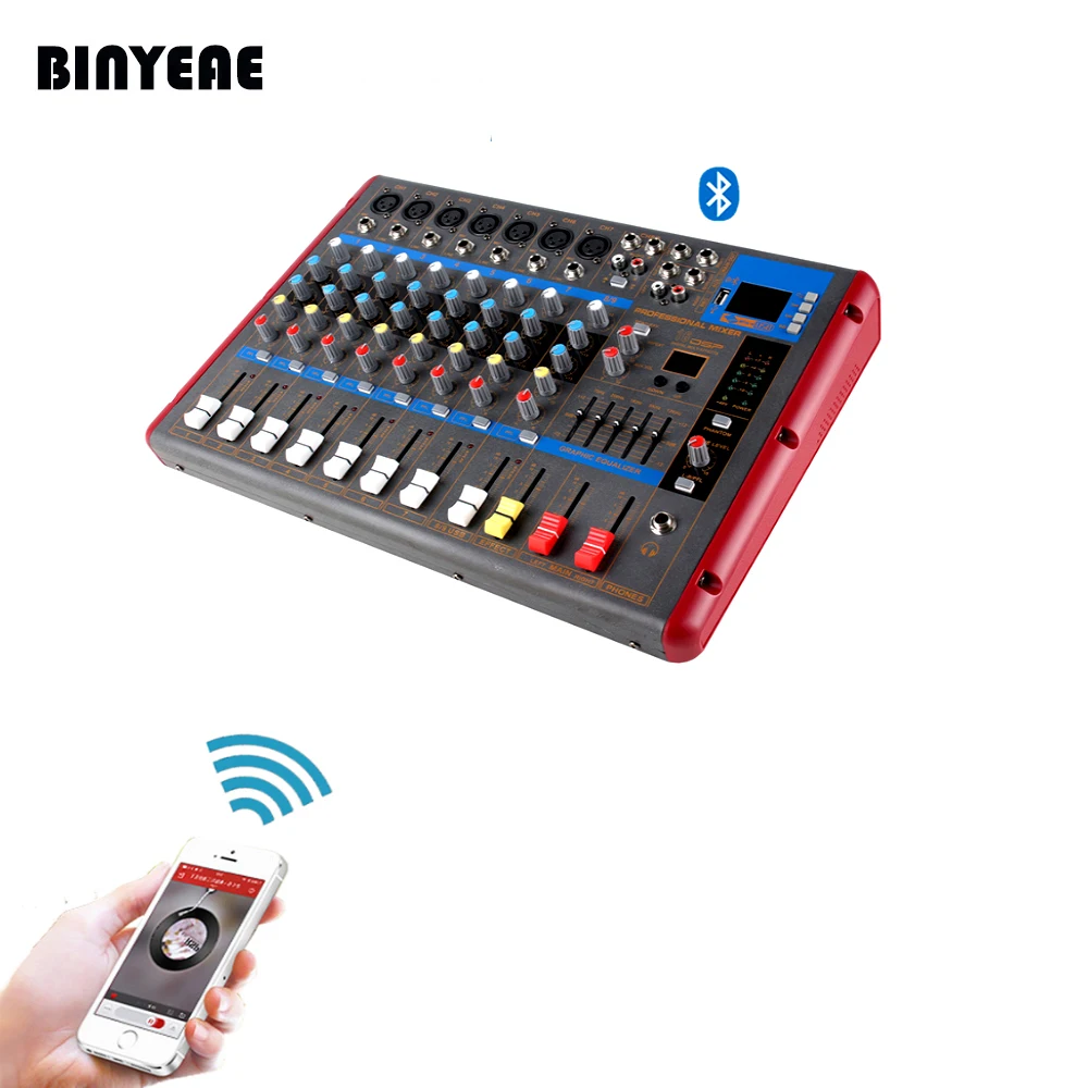 Новый 9-канальный профессиональный миксер с функцией записи SMR903 Mezcladora De DJ |