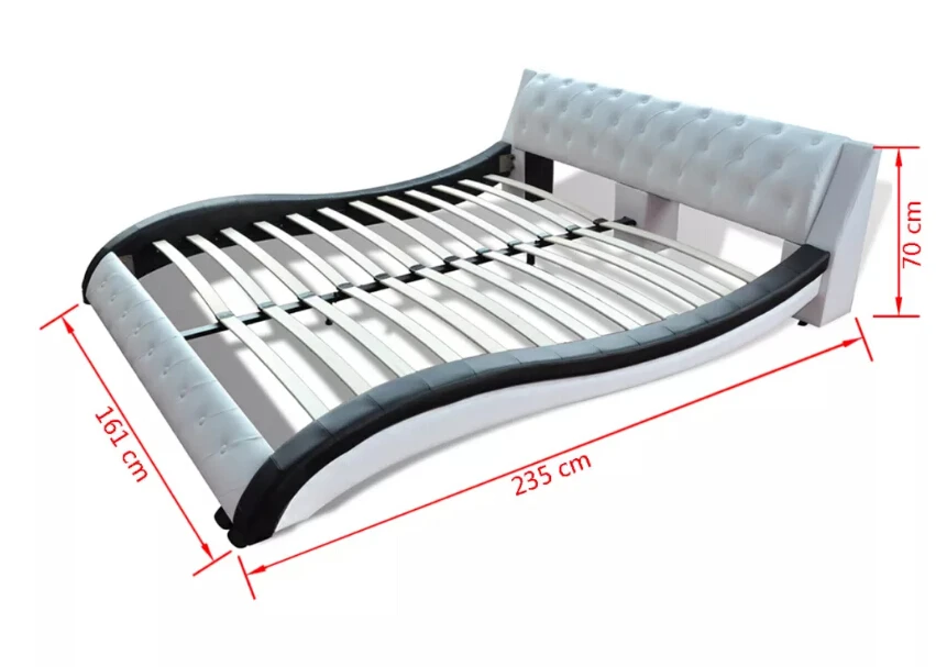 VidaXL 235X161X70 см кровать из искусственной кожи без матраса водостойкая