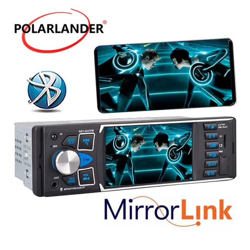 4 &quotЗеркало Ссылка автомобильное радио аудио Sterero Авто Аудио MP3 MP5 плеер USB AUX FM