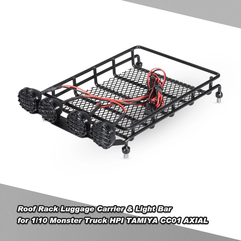 Багажник на крышу багажник W Light Bar для 1/10 Радиоуправляемый внедорожник HPI TAMIYA CC01