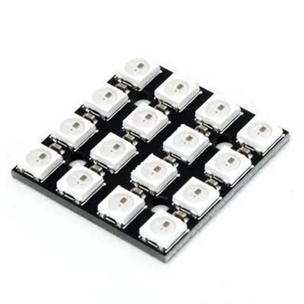 Новый WS2812B 16-разрядный 4*4 полноцветный 5050 RGB Светодиодная лампа панель свет для