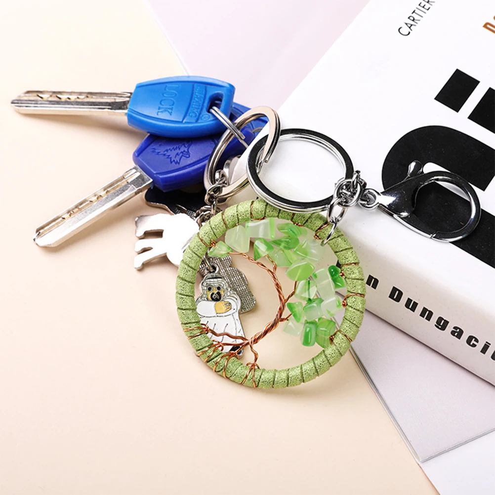 Ретро дерево брелок жизнь камень кулон бирка ювелирные изделия подарок для