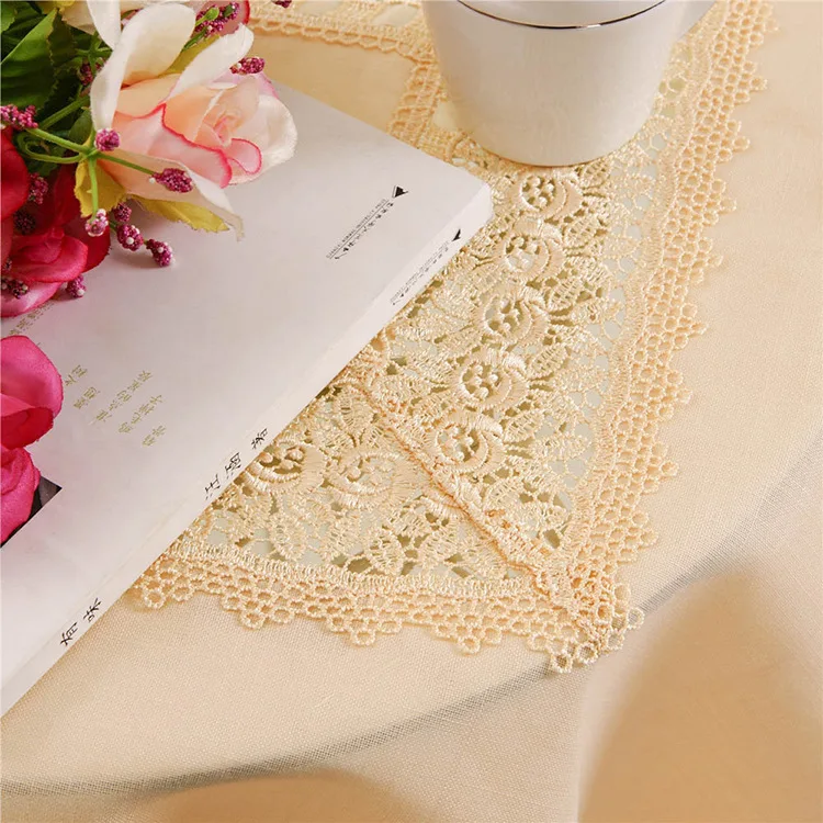 Кружевная ленточная скатерть домашняя пасторальная чайная поднос коврик
