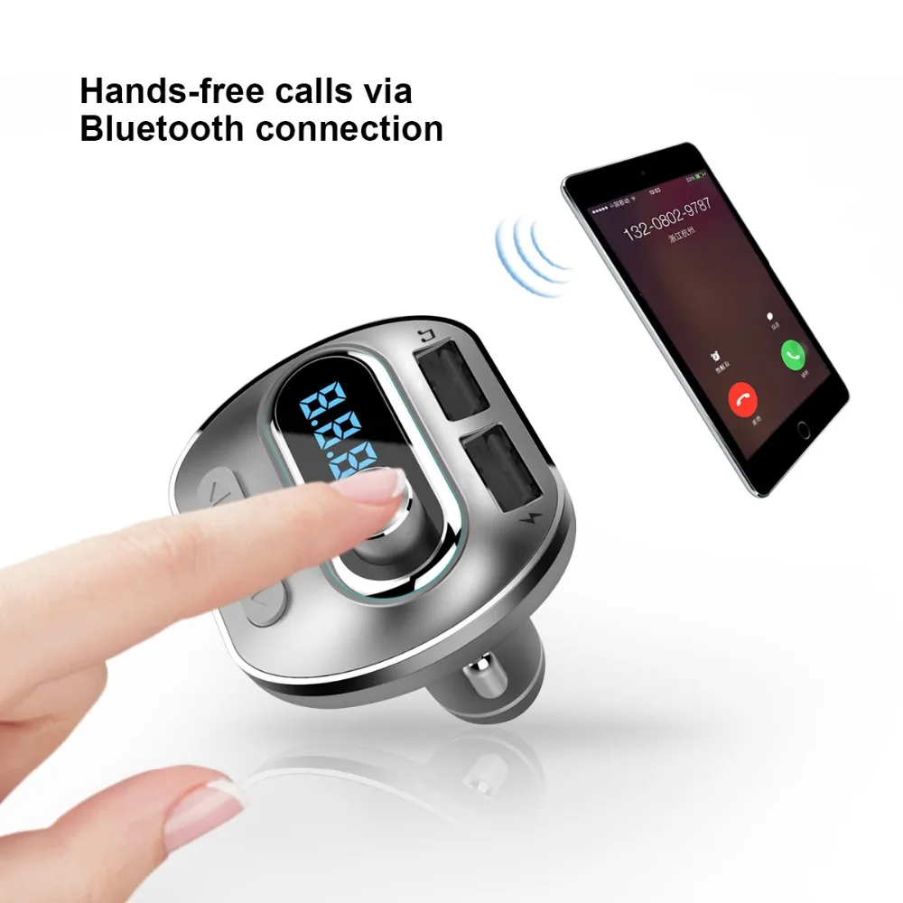 OPQ 2 USB Bluetooth FM передатчики Автомобильный mp3 плеер аудио Музыка с двумя Радио