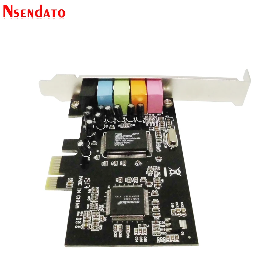 Цифровая звуковая карта PCI-E PCI Express 5 1 каналов 3D аудио 6 твердых конденсаторов