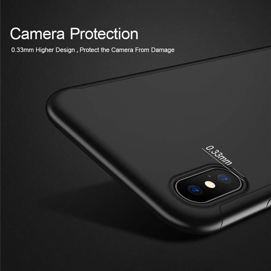 KISSCASE 360 Degree Full Protection Tempered Glass Case For Samsung Galaxy A5 A7 2017 S10 Plus S10e Note 9 |