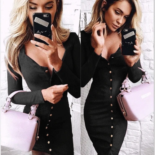 Модное женское сексуальное вязаное мини-платье Vestido облегающее платье-карандаш