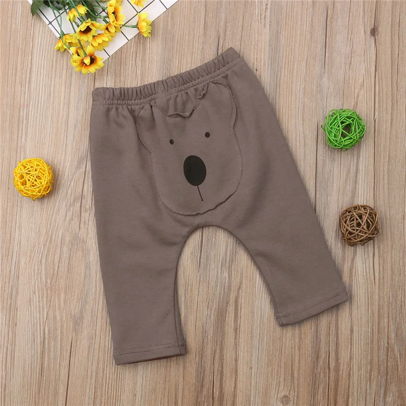 Cute Newborn Kids Boys Girls Pants Cartoon bear Clothes Long Child Leggings Bottoms Trousers | Детская одежда и обувь