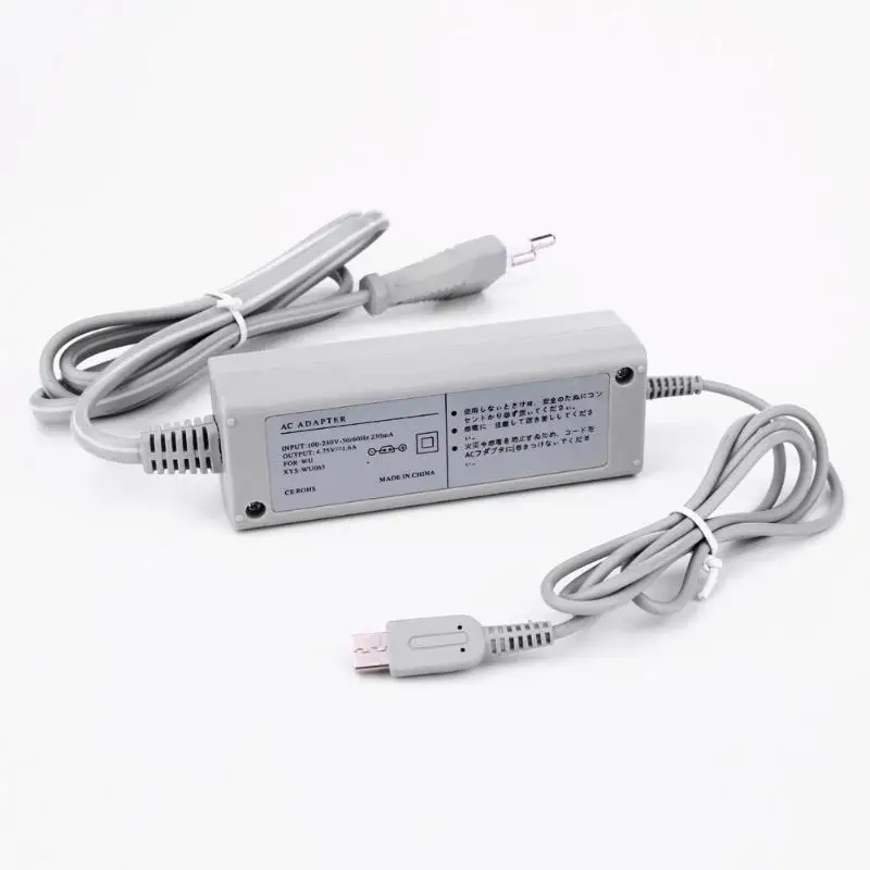 AC EU Plug Мощность адаптер шнур питания кабель для Wii U Gamepad контроллер 100% абсолютно