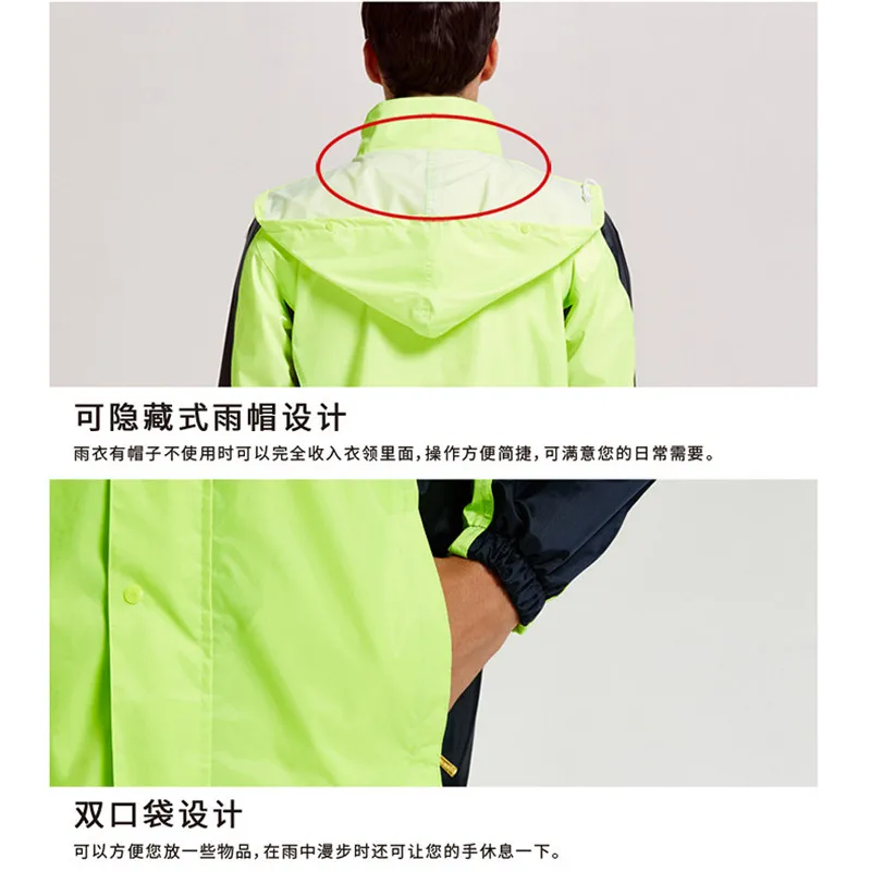 New Raincoat Suit Impermeable Women/Men Hooded Motorcycle Poncho Rainwear Hiking Fishing Rain Gear | Дом и сад