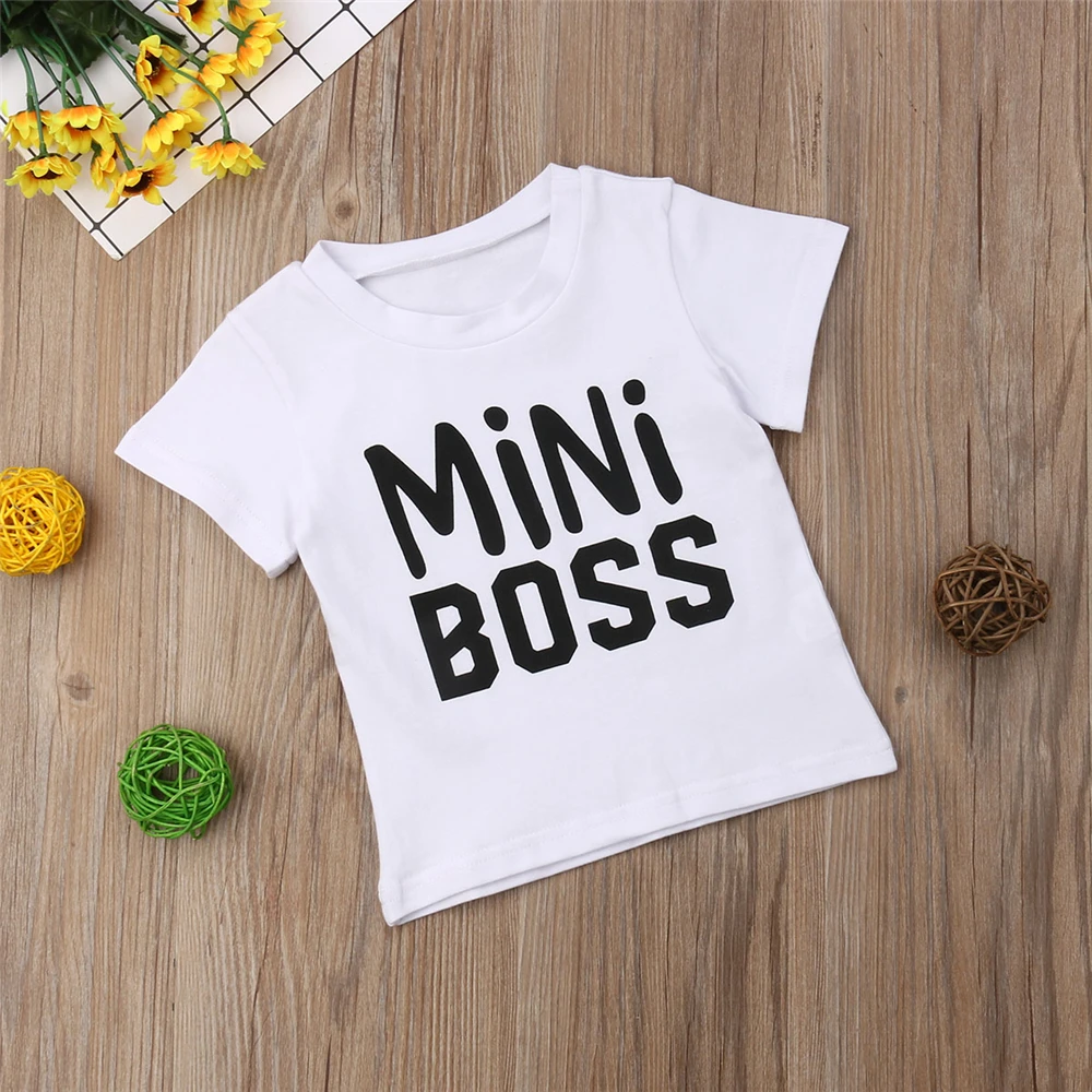 2019 одежда для маленьких мальчиков хлопковая Футболка короткий рукав Дети