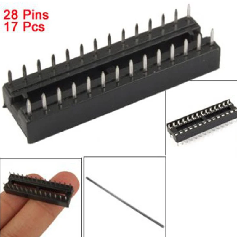 SODIAL (R) 17 шт x 28 Pin DIP ИС адаптер припоя Тип гнезда | Электроника