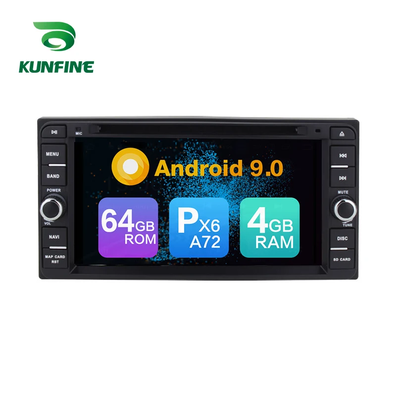 Android 9 0 Core PX6 A72 Ram 4G Rom 64G Автомобильный DVD GPS мультимедиа плеер стерео для Toyota