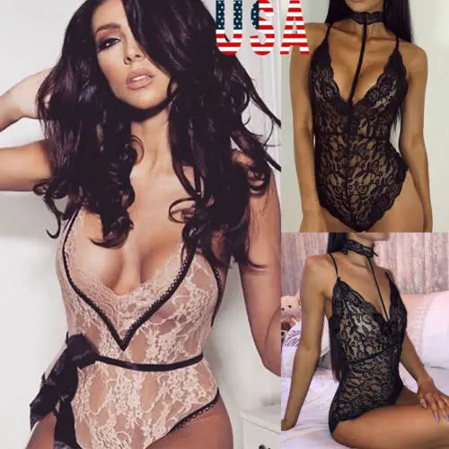 2019 мода лето без рукавов новое сексуальное белье ночное кружева женщины Babydoll