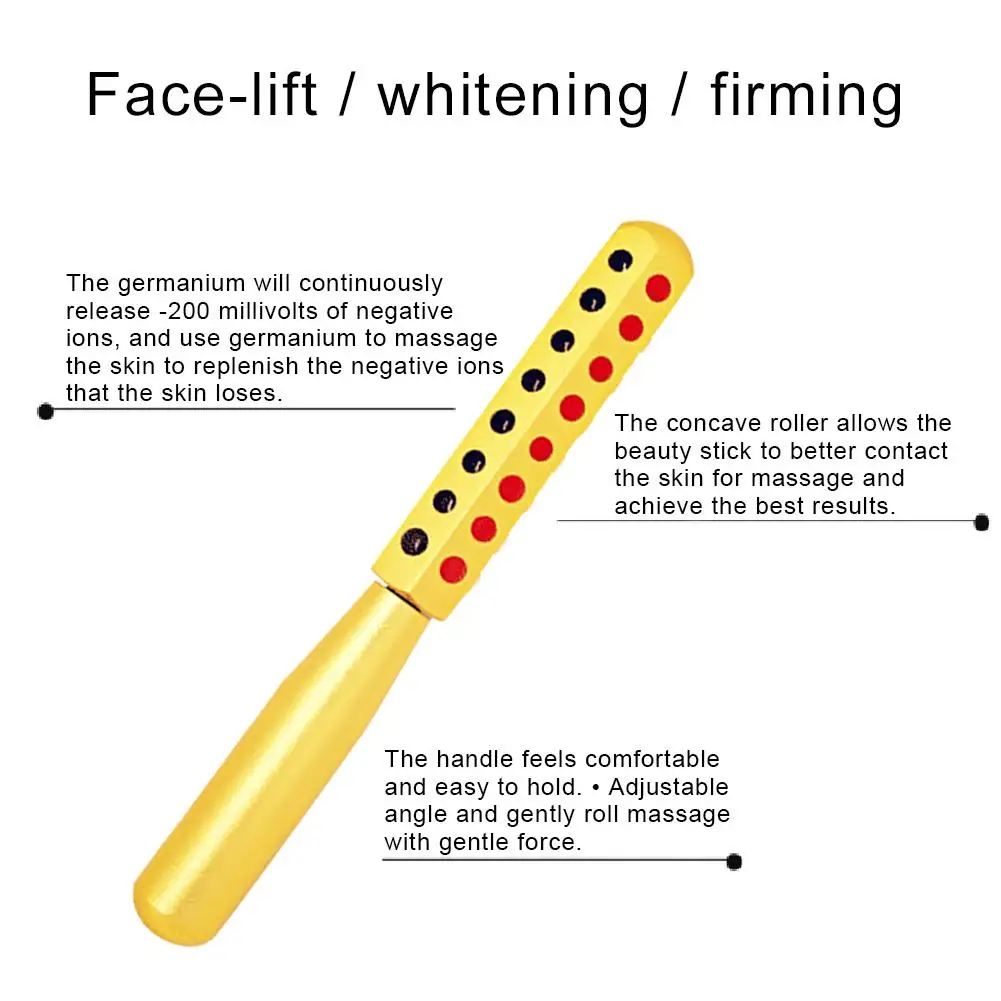 Face Massage Roller Skin Firming Lifting Anti-aging Beauty Tool with 48 Germanium Stones | Красота и здоровье