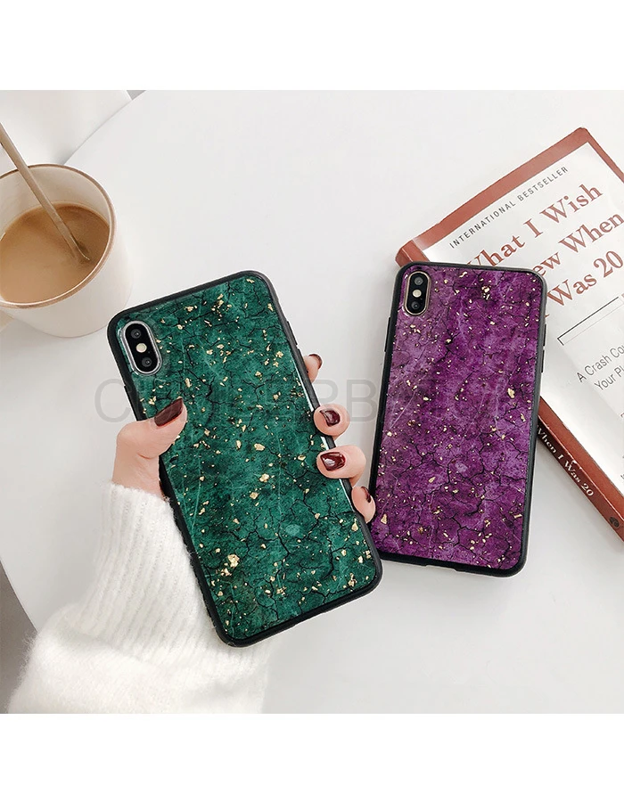Мраморный чехол для Samsung Galaxy S9 S8 PLUS S7 Edge Платиновый Блестящий силиконовый Note 9 8