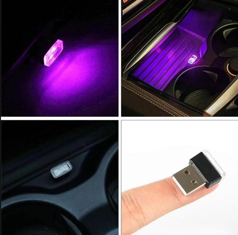 Мини ПК с Беспроводной светодиодный автомобильный светильник авто Интерьер USB