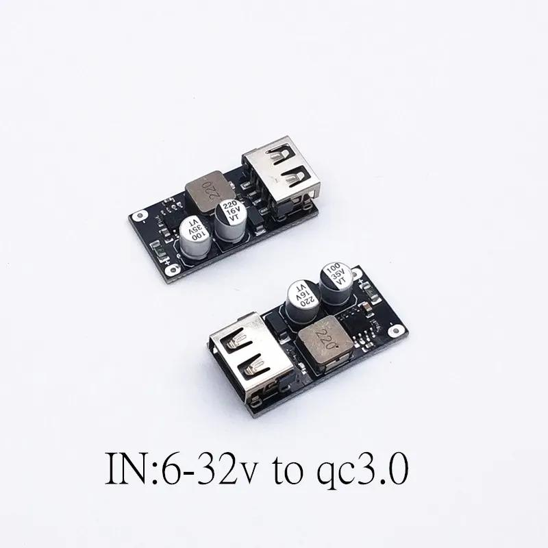 Зарядный понижающий преобразователь QC3.0 QC2.0 USB модуль для быстрой зарядки 6 32 В 9 12