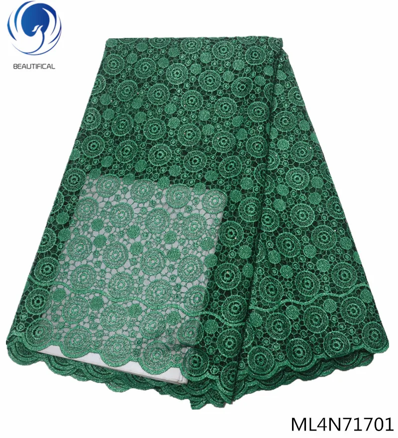 BEAUTIFICAL white lace fabric tulle african embroidery wedding french 5 yards/lot high quality ML4N717 | Дом и сад