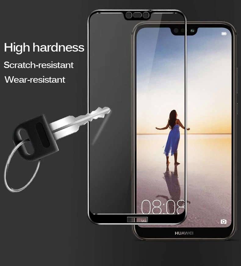 Цветная 3D изогнутая закаленная стеклянная пленка для Huawei P10 Lite 9H 0 26 мм из