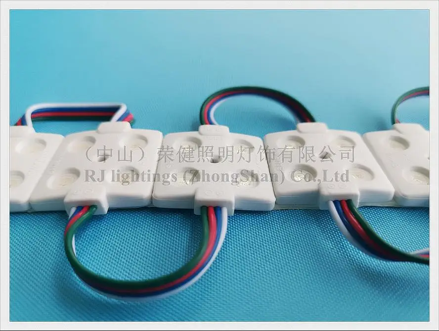 SMD 5050 RGB светодиодный светильник модуль впрыска Светодиодный модуль DC12V 36 мм* 36 мм* 6 мм SMD5050 4 светодиодный 0,96 Вт 80lm RGB CE ROHS