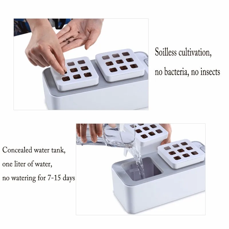 

Smart Herb Garden Kit Nursery Pots High-end Desk Garden Plants Flower Hydroponics Grow for Indoor Office Hotel Club