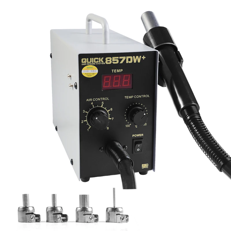 580 Вт фена 857DW + паяльная станция BGA Регулируемая винтовой SMD Горячая