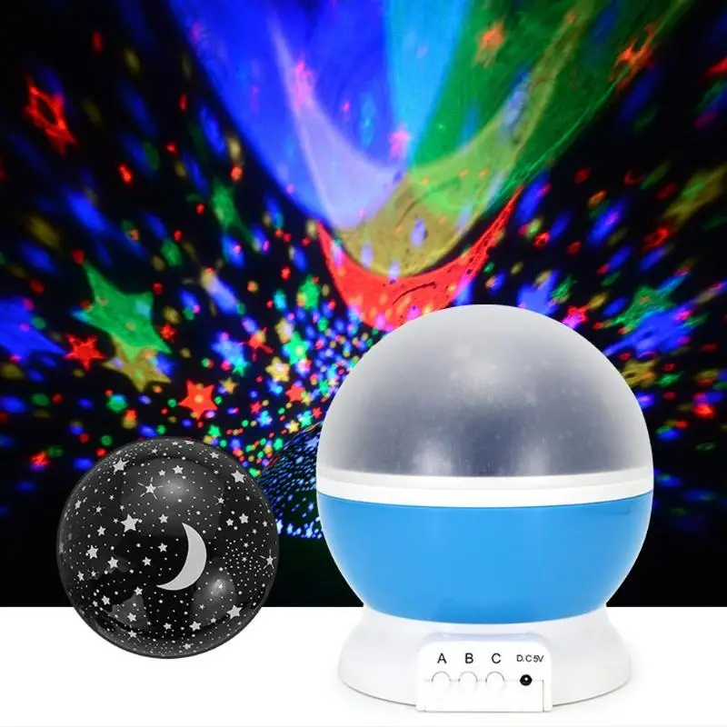 Креативный проектор Star Moon с 3 режимами Ночной светильник поворотом на 360 градусов