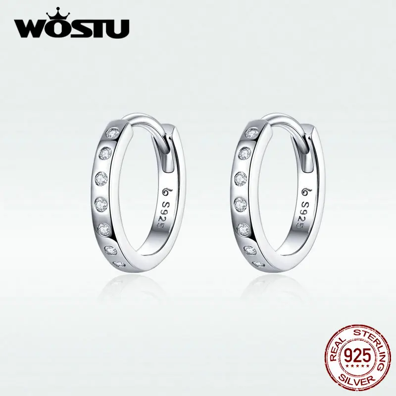 Женский простой зажим для ушей WOSTU модные подлинные серьги из стерлингового