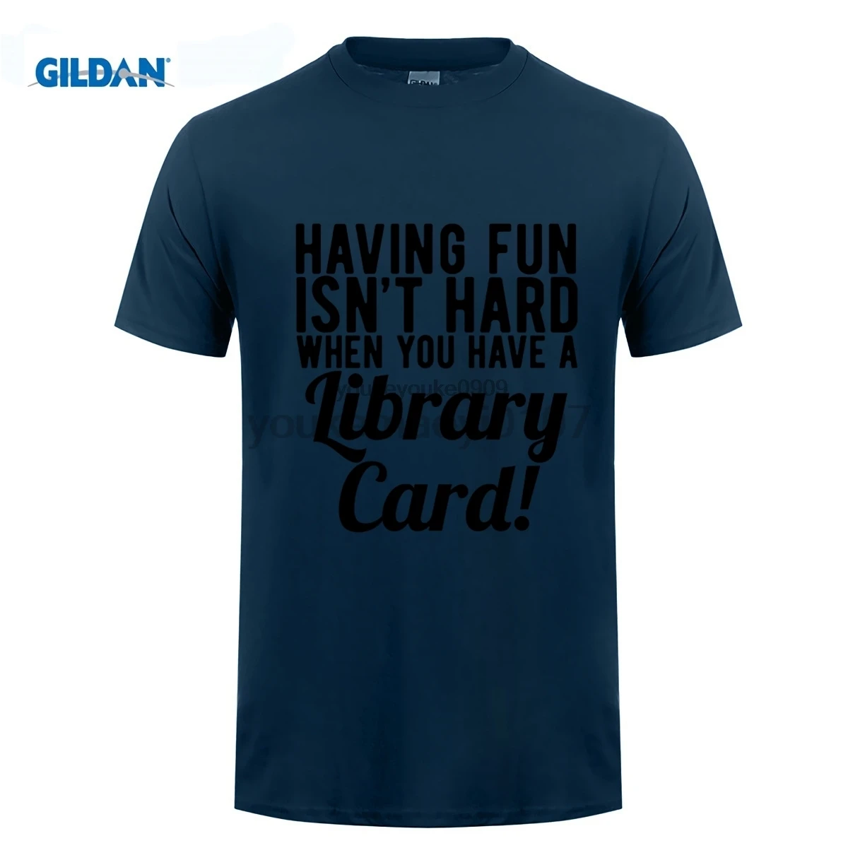 GILDAN Have Fun не трудно когда у вас есть футболка с книжной картой мужские рубашки в