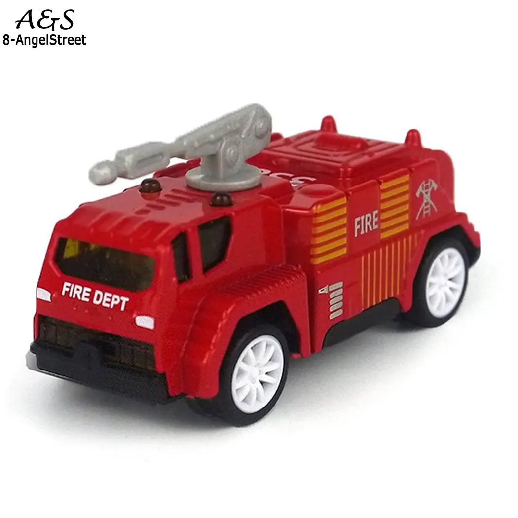 Пожарная машина автомобиль отступить сплава 1: 60 Красный модель мини