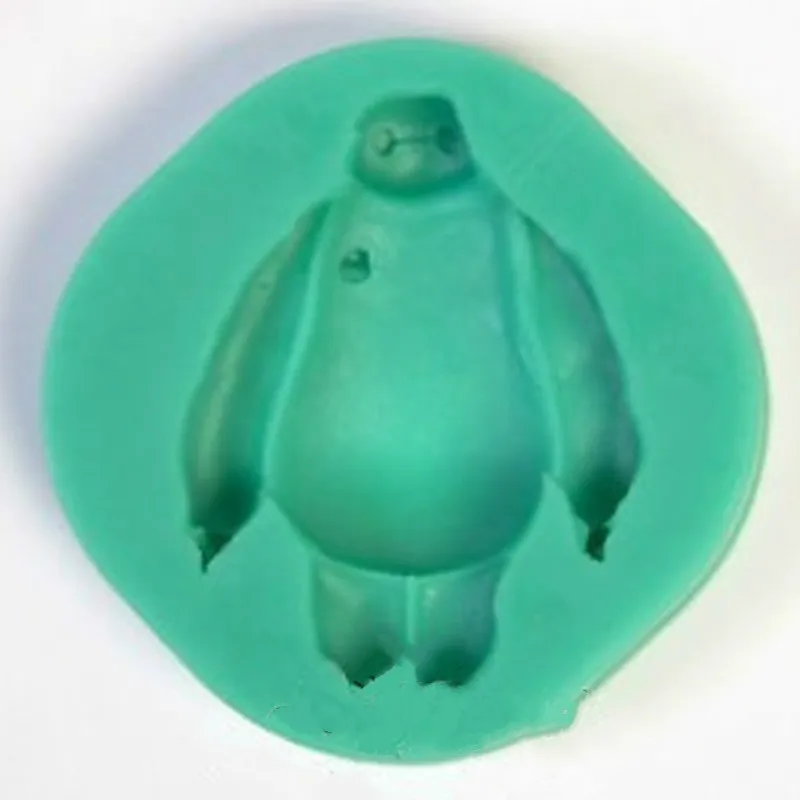 2018 новый большой Baymax формы Сахар Торт Шоколадные украшения белый DIY торт плесень