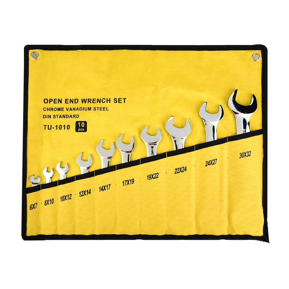 10 шт набор гаечный ключей хром ванадиевая сталь двойной открытый конец