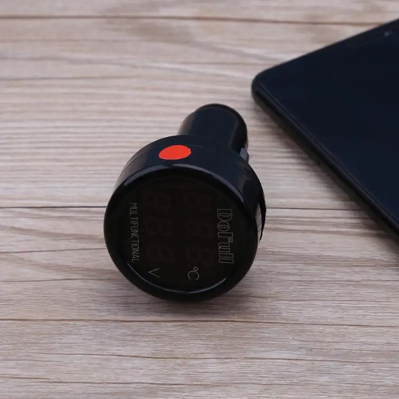 Цифровой вольтметр 12 V 24 внедорожник прикуриватель USB Автомобильное зарядное