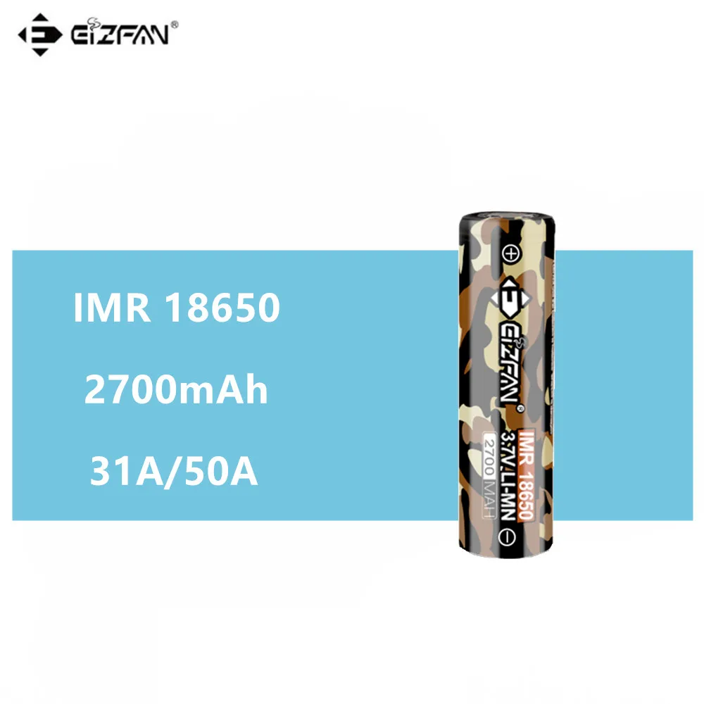 EIZFAN IMR 18650 IMR18650 2700 мАч 31A разрядка Max 50A аккумуляторная батарея EFAN для Vaporesso Joyetech ESPION