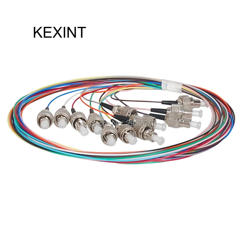 KEXINT пачка Pigtail 12 цветов FC/UPC SM 0 9 LSZH/PVC G657A1 G657A2 1 5 M SM: 9/125 мм: 50/125/10 шт.|Оптоволоконное