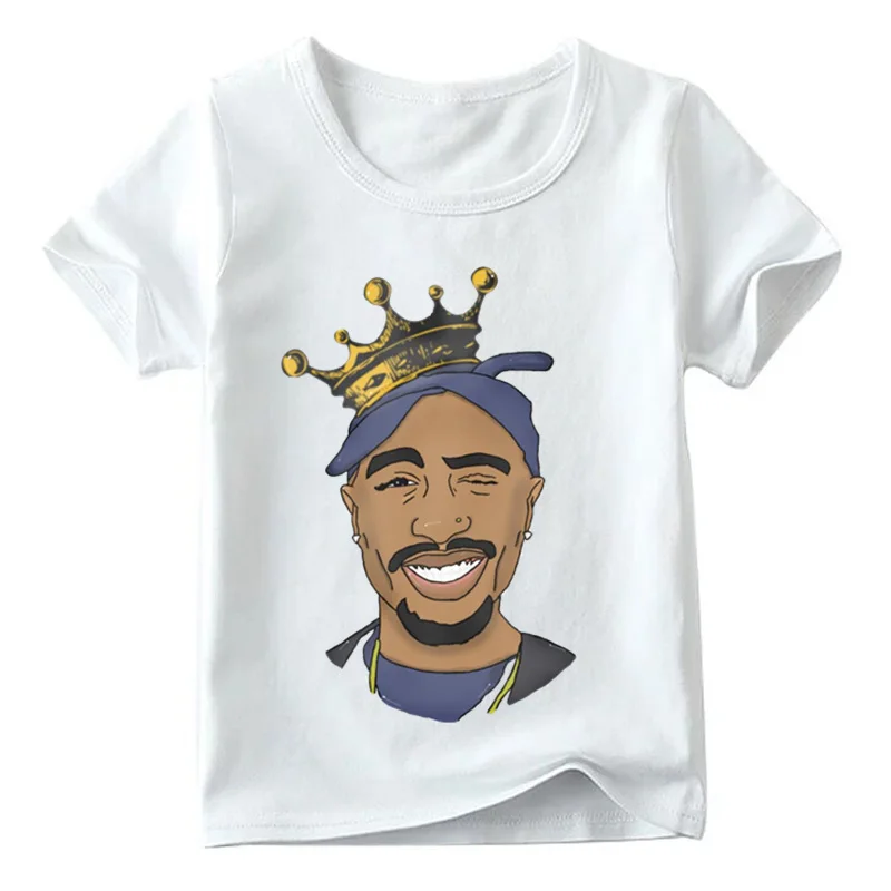 Детская футболка с принтом Swag в стиле хип хоп 2pac летняя модная Tupac для маленьких