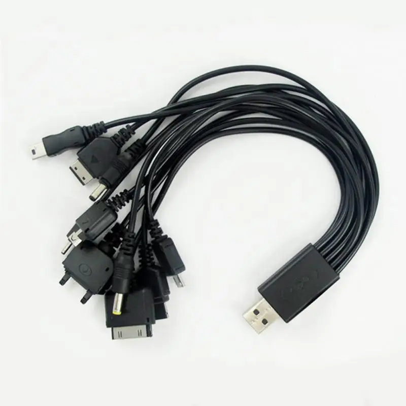 Универсальный телефон usb зарядный кабель Multicharger 10 видов 1-to-10cord Мощность Соединительный кабель Y/USB/удлинитель#1030