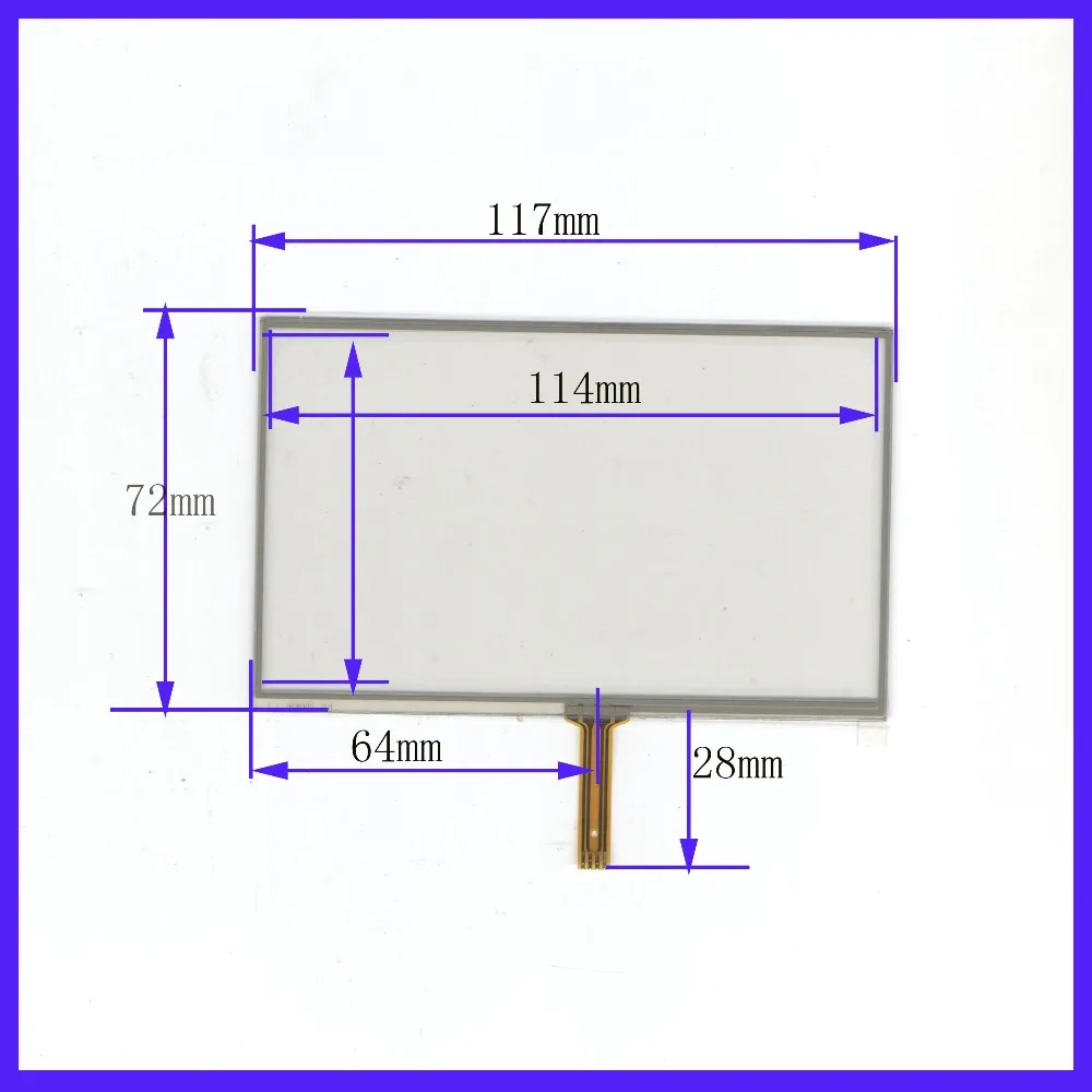 Сопротивление для экрана 10 шт./лот 117*72 мм, 5 дюймов, 4 линии, совместим с 117 мм * 72 мм