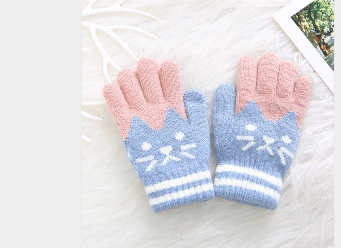 New Child Kids Baby Girls Boys Gloves Toddler Knitted Winter Warm Thick Magic Mittens | Мать и ребенок