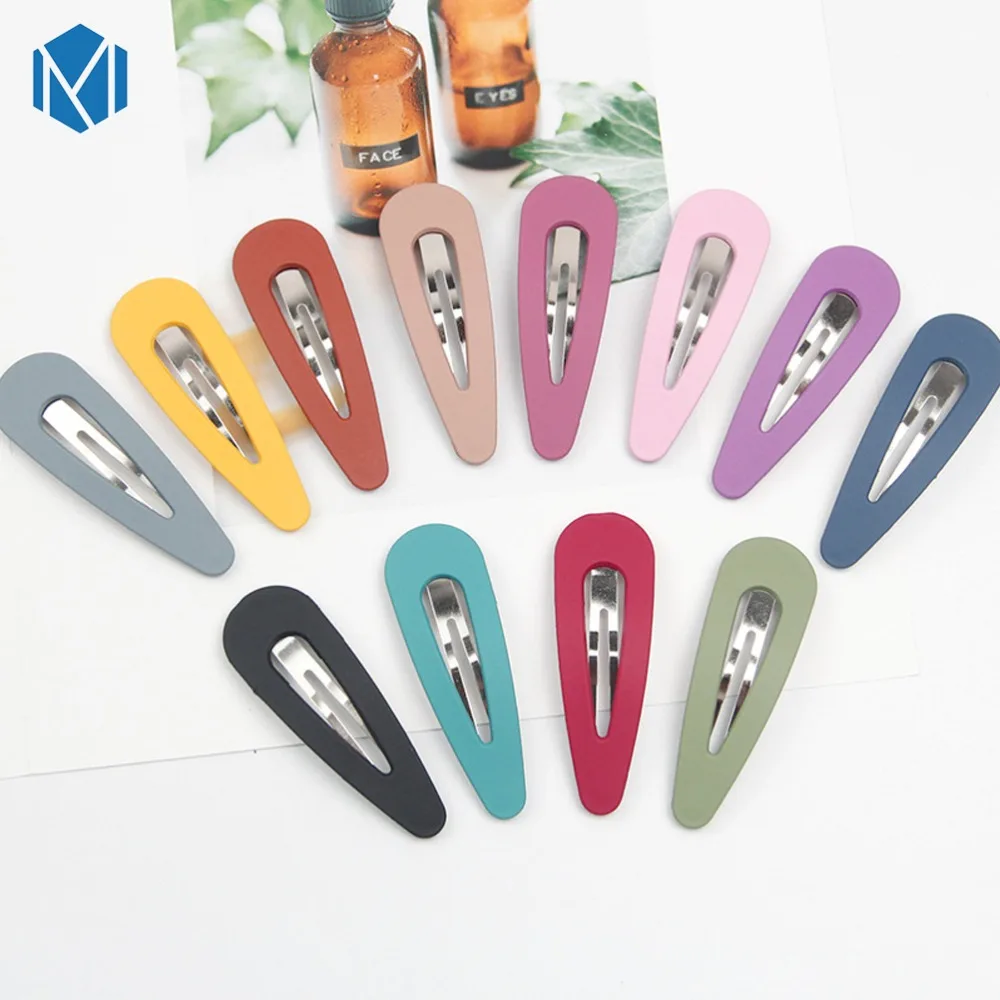 MISM 1 Pair Women Fashion Girls Candy Hair Clips Scrub Geometric Hairpins Barrettes Headbands Accessories BB Headwear |