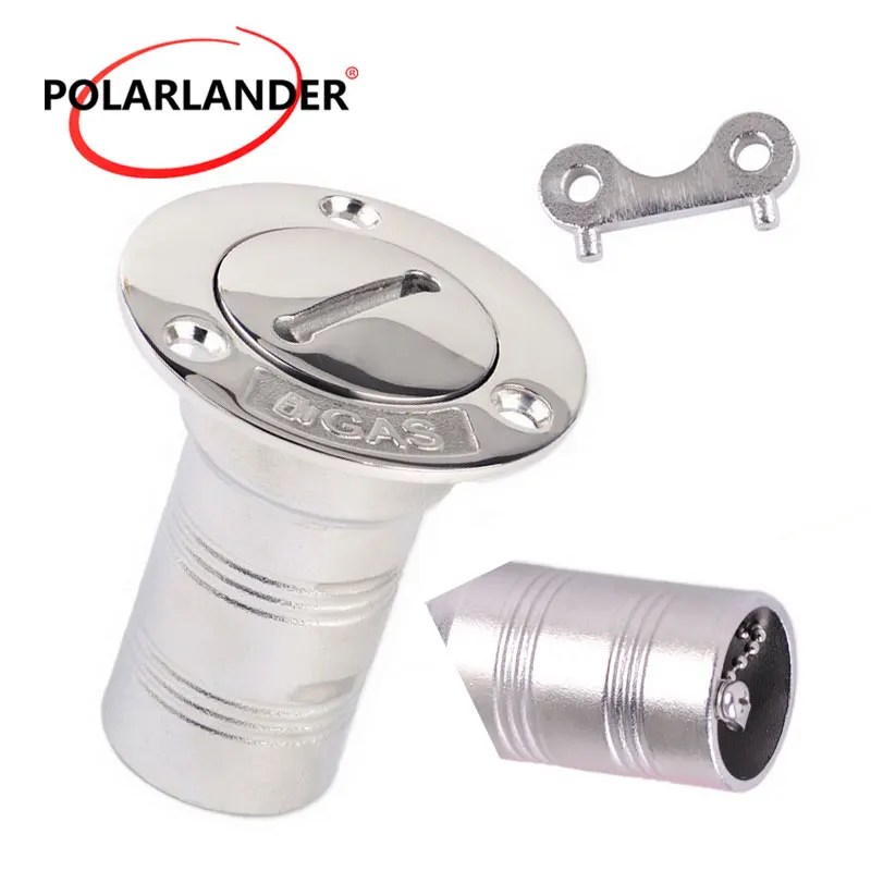 

38mm Fuel Deck Filler With Key Trucks Deck Gas Stainless Steel 316 1.5 inch Filler With Cap Silver For Rowing Boat Marine