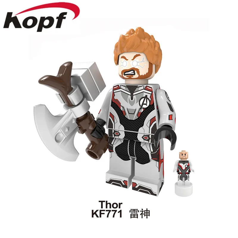 KF7076 10 шт./компл. мой герой конец игры космический костюм Железный Человек