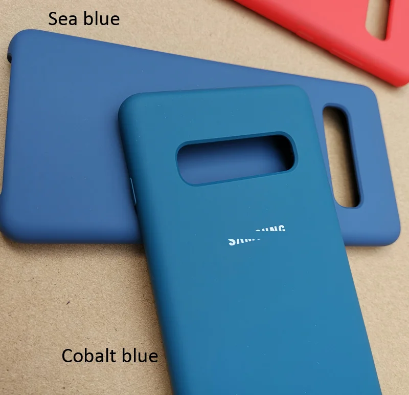 Жидкий силиконовый чехол для Samsung Galaxy S10 Plus мягкий гелевый резиновый