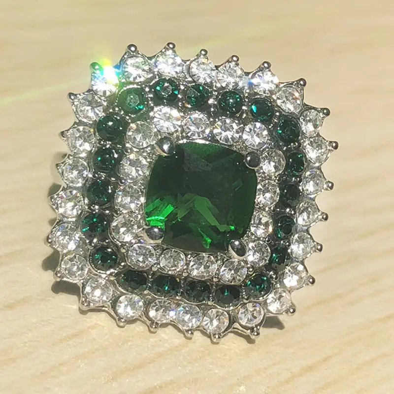 

Vintage Ring Wedding Engagement Luxury Jewelry Size 6-10 Gift Party