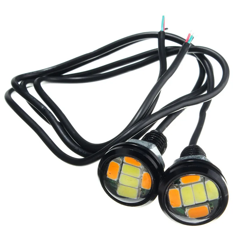 2 шт. 5730 авто LED Hawk Eye DRL дневные фары боковые поворотники ночные огни для вождения